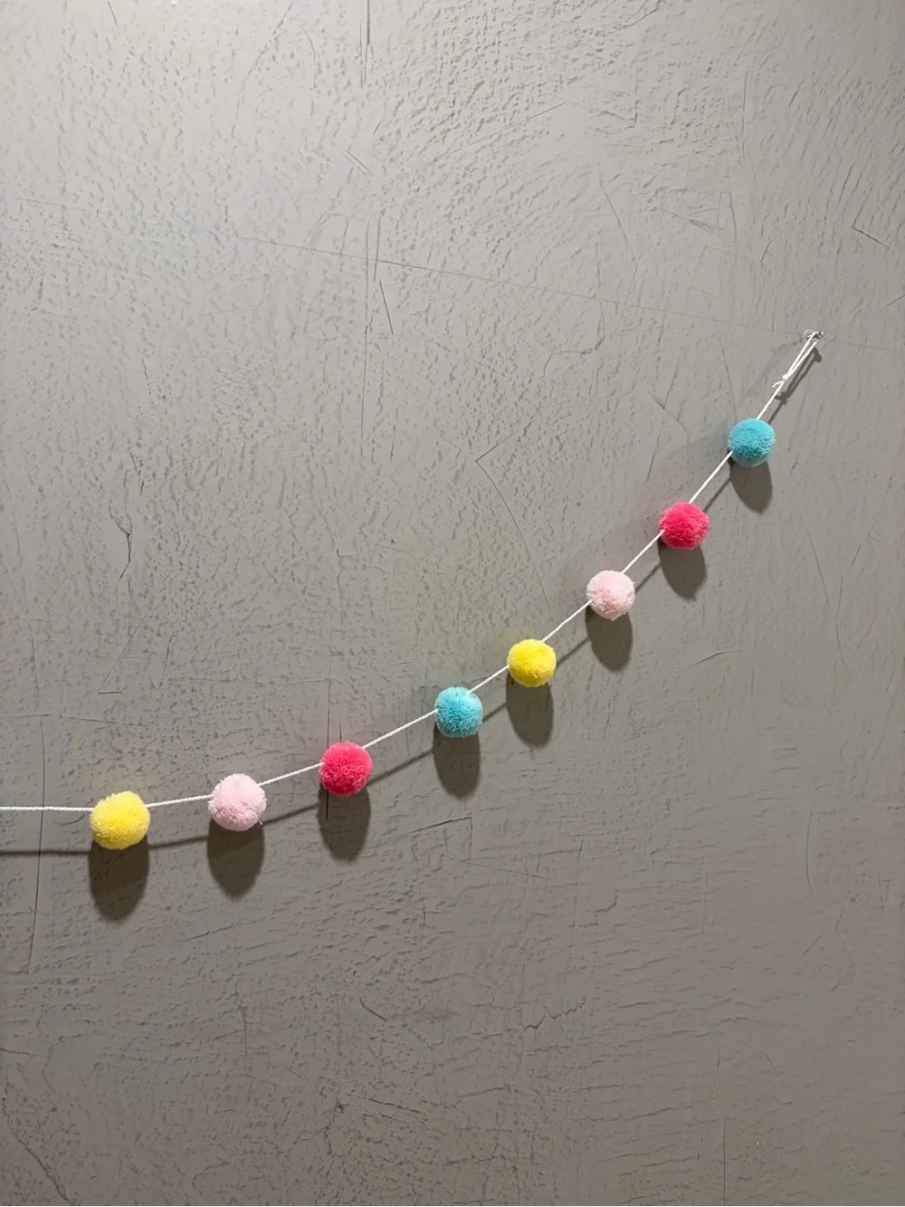 Spritz Pastel Pom-Pom Garland in Pink, Blue, Yellow, Cream